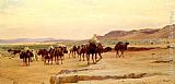 Caravanes De Sel Dans Le Desert by Eugene-Alexis Girardet